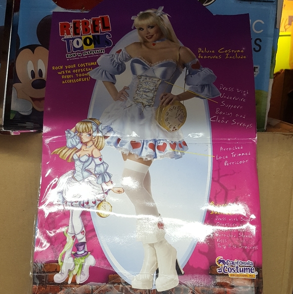 Rebel Toons Alice in Wonderland Adult Costume sz LARGE LAST ONE - Picture 5 of 14